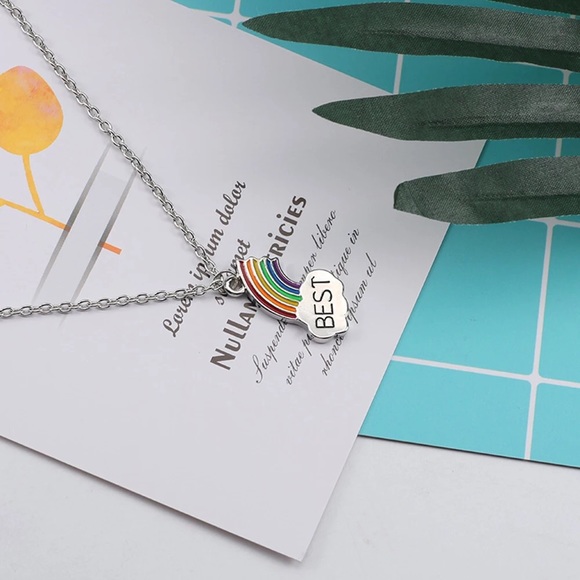 Best Friends Silver Rainbow 🌈 BF Necklaces. - Picture 4 of 7